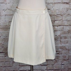 United Colors Cream Wrap Mini Skirt 8/44 EUC